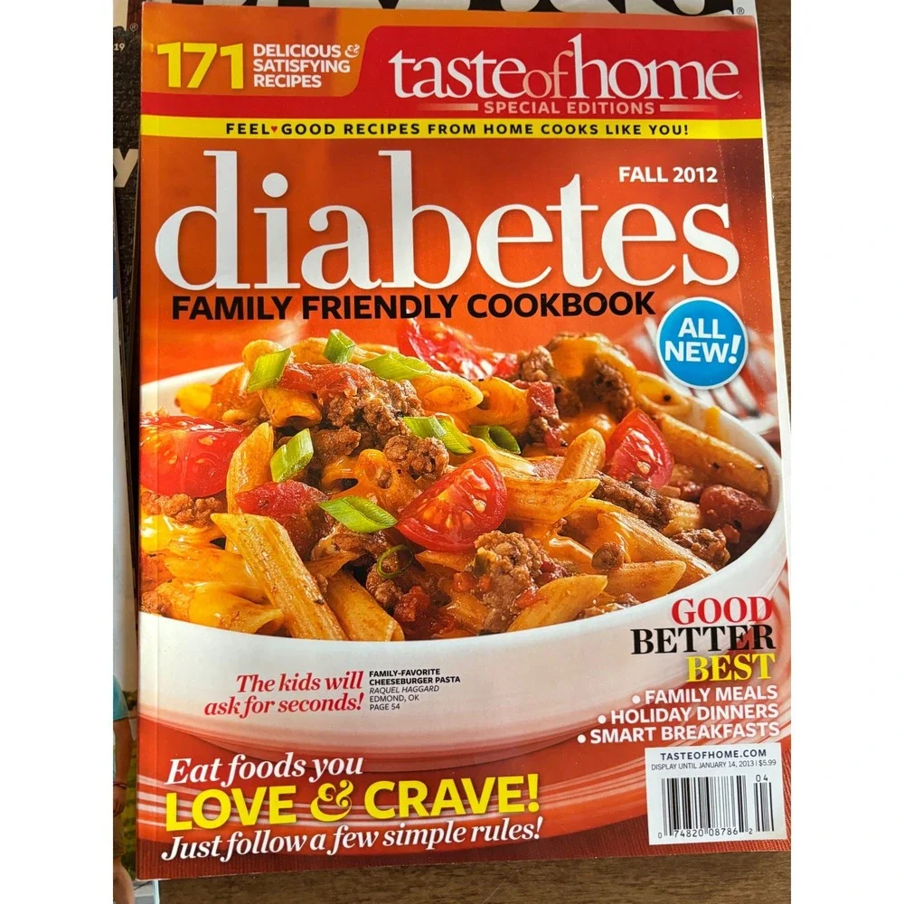 Lot of 6 Diabetic Living Cooking Magazines‎ Taste of Home 2018 2019 Cookbooks
